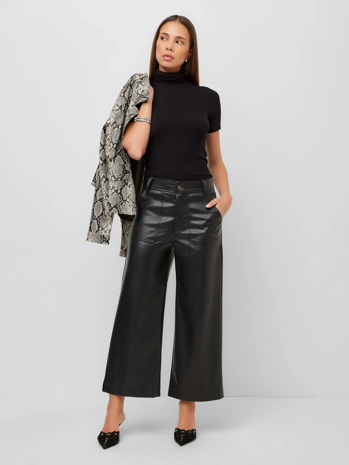 Fifteen Twenty Rylee Cropped Pants-Faux Leather