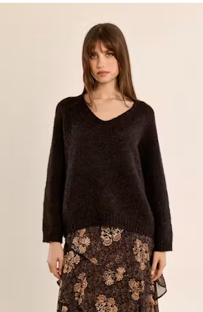 Molly Bracken V-Neck Knit Sweater