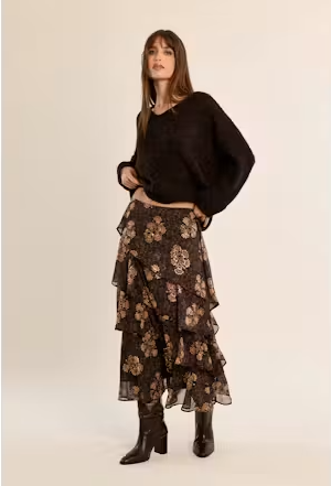 Molly Bracken V-Neck Knit Sweater