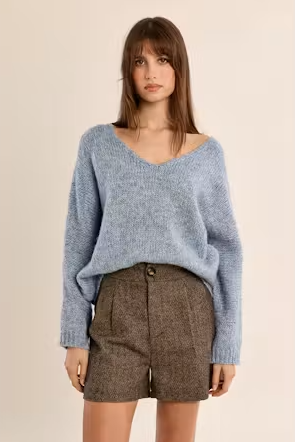 Molly Bracken V-Neck Knit Sweater