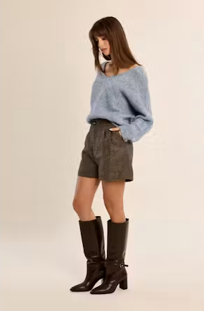 Molly Bracken V-Neck Knit Sweater