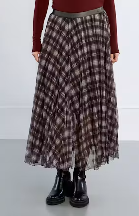 Molly Bracken Lili x Molly Plaid Maxi Skirt