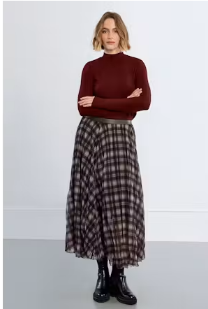 Molly Bracken Lili x Molly Plaid Maxi Skirt