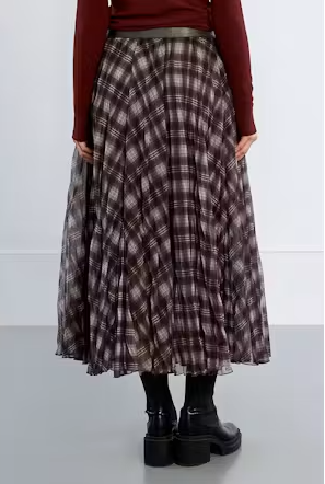 Molly Bracken Lili x Molly Plaid Maxi Skirt