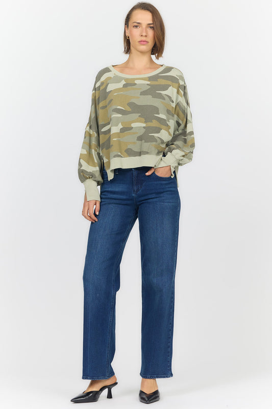 Dear John Trenton Oversized Camo Sweatshirt
